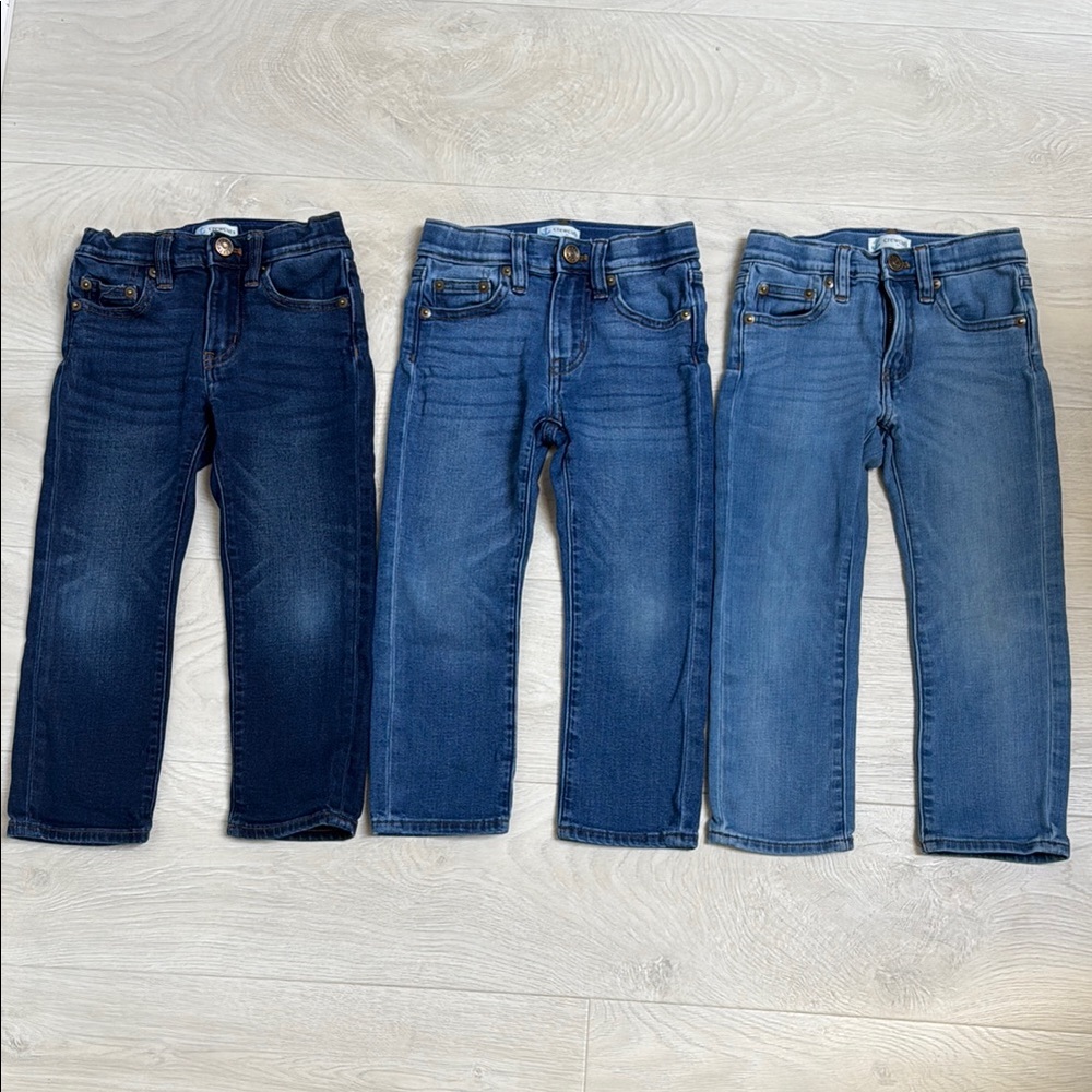 J crew Boys' slim-fit flex jean 3 pairs size 4